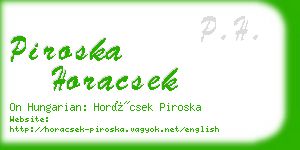 piroska horacsek business card